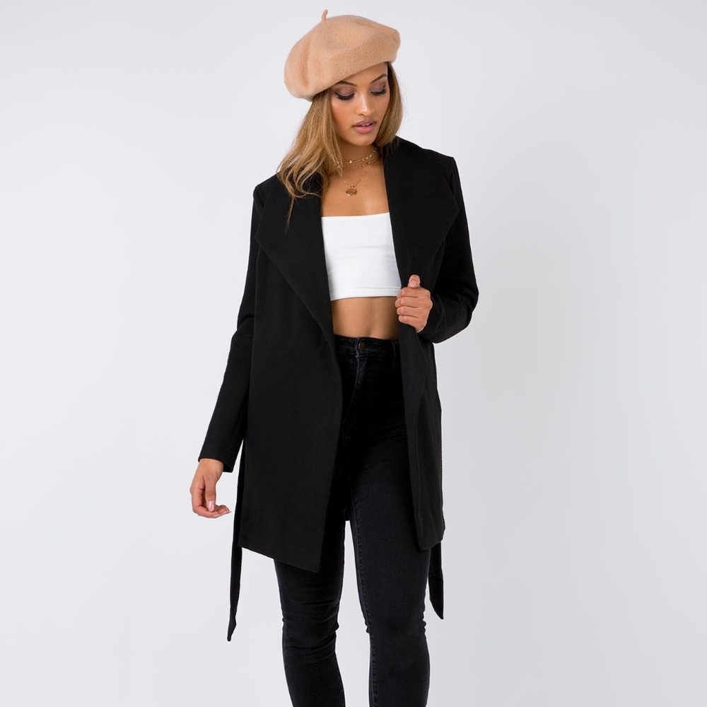 Princess Polly The Loras Dress Coat Black